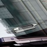  Bảng số điện thoại dùng trên xe hơi Baseus All Metal Temporary Parking Number Plate Series 2 (Dual-number Version) 