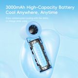  Quạt Cầm Tay Mini ROCK Doraemon Mini Handheld High-Speed Fan 5W (3000mAh, 6H, 5-Speed Adjustable Settings, 9m/s Turbo Wind Speed, Honeycomb Mesh Cover, LED Smart Display, 17400RPM, 5-Blade Spiral Fan, Built-in Strap) 