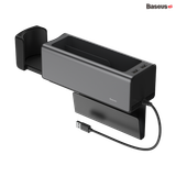  Ngăn chứa đồ tiện dụng tích hợp Dock sạc USB dùng trên xe hơi Baseus Deluxe Metal Armrest Console Organizer(2 USB charging port, Cup holder for Car) 