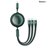  Cáp sạc dây rút 3 đầu 100W Bright Mirror One-for-three Retractable Data Cable Type-C to M+L+C (1.2m, 100W) 