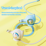  Cáp Dây Rút Đa Năng C to C+Lightning ROCK Doraemon 100W (1.5m, 360° Rotation, 480Mbps, Retractable Data Cable) 