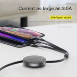  Cáp sạc dây rút Baseus Fabric 3-in-1 Flexible Cable tích hợp 3 đầu Type C/Micro USB/Lightning 3.5A 1.2M 