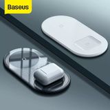  Đế sạc nhanh không dây Baseus Simple 2 in 1 Wireless Charger 15W cho iPhone và Airpods (15W, Wireless Quick charger) 