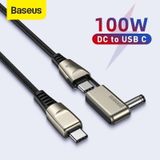  Cáp sạc nhanh Baseus Flash Series 2 in 1 C to C + DC 100W (Fast Charging Data Cable with Round Head for Laptop Charging) 