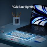  Combo Chuột + Bàn Phím Không Dây ROCK Doraemon Transpancy Set (2.4GHz + Bluetooth) 