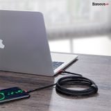  Cáp sạc nhanh C to C công suất 100W Baseus Cafule PD2.0 dùng cho iPad Pro/Macbook Laptop/Smartphone (100W, 20V/5A, 2m, Power Delivery, QC3.0 Quick Charge Cable) 