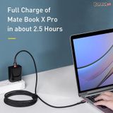  Cáp sạc nhanh C to C công suất 100W Baseus Cafule PD2.0 dùng cho iPad Pro/Macbook Laptop/Smartphone (100W, 20V/5A, 2m, Power Delivery, QC3.0 Quick Charge Cable) 