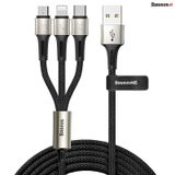  Cáp sạc và truyền dữ liệu siêu bền Baseus Caring Touch Selection 3 in 1 Cable (USB Type A to USB Type C/Micro USB/Lightning  3.5A Fast Charging & Sync Data Cable) 