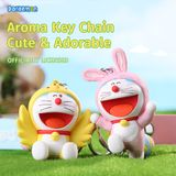  Móc Chìa Khoá Kèm Khuếch Tán Hương Thơm ROCK Doraemon Aroma Diffuser Key Chain (Easter chicken / Pink rabbit) 