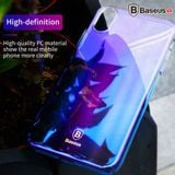  Ốp lưng trong suốt đổi màu Baseus Glaze Case cho iPhone X (Ultra Thin, Gradient Hard Plastic Case) 