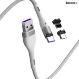  Cáp từ hỗ trợ sạc nhanh Baseus Zinc Magnetic Gen5 Safe Fast Charging Cable (USB to Lightning/Type C/Micro, Magnetic, Dustproof, Quick charge and Data Cable) 