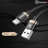  Cáp sạc nhanh, truyền dữ liệu tốc độ cao Lightning Baseus Golden Belt cho iPhone 6/ 7/ 8/ iPhone X (Sạc nhanh, Siêu bền, 2A, 1 mét) 