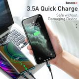  Cáp sạc vải dù siêu bền 3 đầu Baseus Halo Data 3 in 1 (USB to Type C/Lightning/Micro, 3.5A Fast Charging & Sync Data Cable) 