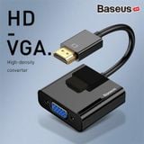  Đầu chuyển cổng HDMI sang VGA/ Audio AUX 3.5mm  Baseus HD Converter (1080p Digital HDMI Male to VGA Female Video Converter Audio Splitter for Laptop) 