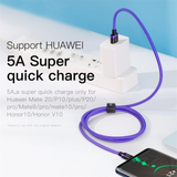  Cáp sạc nhanh Type C Baseus Purple Gold HW Flash Charge Cable cho Huawei/ Xiaomi (40W, 5A , QC3.0/ Huawei Super Quick charge) 