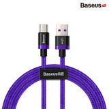  Cáp sạc nhanh Type C Baseus Purple Gold HW Flash Charge Cable cho Huawei/ Xiaomi (40W, 5A , QC3.0/ Huawei Super Quick charge) 