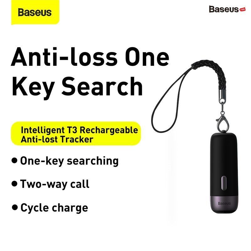  Thiết bị chống thất lạc đồ đạc Baseus Intelligent T3 Rechargeable Anti-lost Tracker (Bluetooth Smart Tag, Anti-loss Alarm Device) 