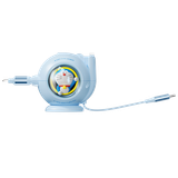  Cáp Dây Rút Đa Năng C to C+Lightning ROCK Doraemon 100W (1.5m, 360° Rotation, 480Mbps, Retractable Data Cable) 