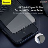  Kính cường lực full viền, chống bể mép dùng cho iPhone 12 Series Baseus 0.23mm Curved-screen Tempered Glass (02 Pcs/set, PET Soft Edge, Crack-resistant edges ) 