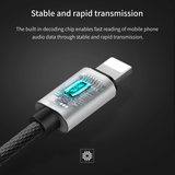  Cáp chuyển cổng Lightning sang Audio AUX 3.5mm + USB Baseus L34 cho iPhone/ iPad (Lightning 8 Pin to 3.5mm USB Audio Cord) 