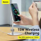  Bộ đế giữ điện thoại/Tablet để bàn tích hợp sạc nhanh không dây Baseus Literary Youth Desktop Bracket (Telescopic + 15W Wireless Charging) 