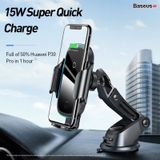  Bộ đế giữ điện thoại dùng trên xe hơi Baseus Light Electric Holder Wireless Charger 15W (tích hợp sạc nhanh không dây 15W và cảm biến tự động nhận diện thiết bị) 