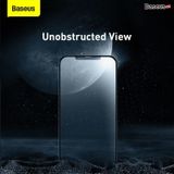  Kính cường lực chống bám vân tay dùng cho dòng iPhone 12 Baseus 0.25mm Full-glass Frosted Tempered Glass Film (Bộ 2 miếng nhám, Anti Finger Print, Full Coverage Tempered Glass ) 