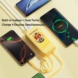  Pin Dự Phòng Kiêm Củ Sạc ROCK Crayon Shinchan Y30 10000mAh 22.5W (with Built-in Type-C + Lightning Cable) 