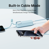  Pin Dự Phòng Kiêm Củ Sạc ROCK Portable with GaN PD20W/PD30W Wall Charger 5000mAh 