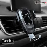  Bộ đế giữ điện thoại tích hợp sạc nhanh không dây dùng cho xe hơi Baseus Metal Wireless Charger Gravity Car Mount (10W, Air Outlet Version) 