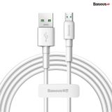  Cáp sạc nhanh Micro USB Baseus Mini White Cable cho Oppo/Huawei/Xiaomi/Samsung (4A/20W, VOOC, Quick Charge Micro USB TPE Cable) 