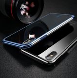  Ốp lưng trong suốt chống sốc viền si Crome màu Baseus Minju Case LV227 cho iPhone X (Luxury Plating Hard Plastic PC Phone Case) 
