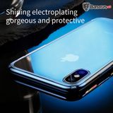  Ốp lưng trong suốt chống sốc viền si Crome màu Baseus Minju Case LV227 cho iPhone X (Luxury Plating Hard Plastic PC Phone Case) 