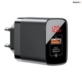  Bộ sạc nhanh PD3.0/QC 3.0 Baseus Mirror Lake PPS Digital Display Quick Charger (18W, 2 Ports, FCP/AFC/PPS/PD/QC 3.0 Full Quick Charge Protocol) 