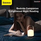  Đèn ngủ tiện dụng Baseus Moon-white Dimming Portable Lamp (Di động, Pin sạc 30 giờ hoạt động, 3000k/4000k/5000k độ sáng dễ chịu) 