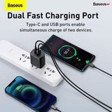  Cốc sạc nhanh siêu nhỏ gọn Baseus Compact Quick Charger 20W (USB + Type C Dual Port, 20W PD/QC 3.0 Multi Quick Charge Support) 