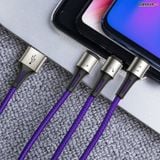  Cáp sạc và truyền dữ liệu siêu bền Baseus Caring Touch Selection 3 in 1 Cable (USB Type A to USB Type C/Micro USB/Lightning  3.5A Fast Charging & Sync Data Cable) 