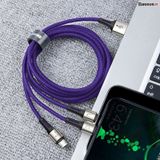  Cáp sạc và truyền dữ liệu siêu bền Baseus Caring Touch Selection 3 in 1 Cable (USB Type A to USB Type C/Micro USB/Lightning  3.5A Fast Charging & Sync Data Cable) 