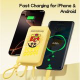  Pin Dự Phòng Kiêm Củ Sạc ROCK Crayon Shinchan Y30 10000mAh 22.5W (with Built-in Type-C + Lightning Cable) 