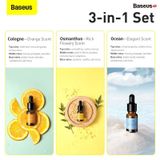  Tinh dầu tự nhiên, nguyên chất Baseus Essential Oil dùng cho máy phun sương tạo ẩm/khử mùi (10ml/pcs, Cologne*1, Smanthus*1, Ocean*1) 