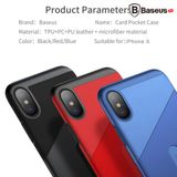  Ốp Lưng Baseus Card Pocket Case LV193 cho iPhone X (TPU + PC + PU Leather + Microfiber Material) 