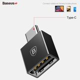  Đầu chuyển OTG USB Type C sang USB Full size Baseus (TYPE C Male to USB Female Cable Adapter Converter) 