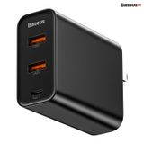  Bộ sạc nhanh đa năng, công suất cao Baseus PPS Quick Charger 60W cho Smartphone/ Tablet/ Laptop (3 ports, Type C+ Dual USB, PPS/ PD/ QC Full Quick Charge Protocol ) 
