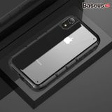  Ốp lưng trong suốt viền Silicone chống va đập Baseus Panzer Case cho iPhone XR 6.1 inch (Transparent Acrylic + TPU Hybrid Case) 