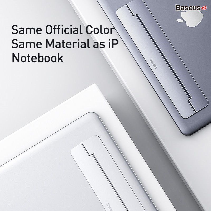  Đế tản nhiệt dạng xếp, siêu mỏng Baseus Papery Notebook Holder dùng cho cho Macbook/ Laptop (0.3cm slim, 8° Angle, Foldable, Portable Alloy Laptop Stand) 