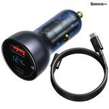  Tẩu sạc nhanh công suất cao 65W Baseus Particular Digital Display QC+PPS Dual  (65W, USB + Type C, LCD Display, PD/PPS/QC3.0 Quick Charger Car Charger) 