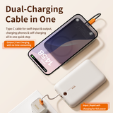 Pin Dự Phòng Không Dây Nam Châm ROCK TieTie with Type-C Built-in Cable 10000mAh 20W 