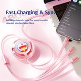  Cáp Sạc Nhanh 3-In-1 ROCK Doraemon USB TO L+M+C Retractable Cable (3.5A, 1.1M) 