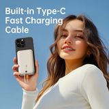  Pin Dự Phòng Không Dây Nam Châm ROCK TieTie with Type-C Built-in Cable 10000mAh 20W 