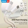 Cáp Sạc Nhanh C to C ROCK Z20 60W (1M, Nylon Braided) 